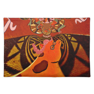 Funny Giraffe: A Kaleidoscopic African Charm Placemat