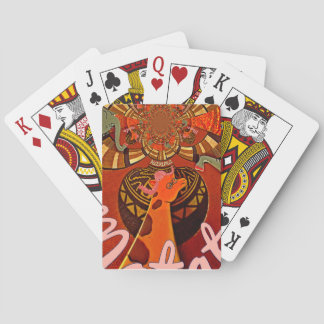  Funny Giraffe: A Kaleidoscopic African Charm Poker Cards