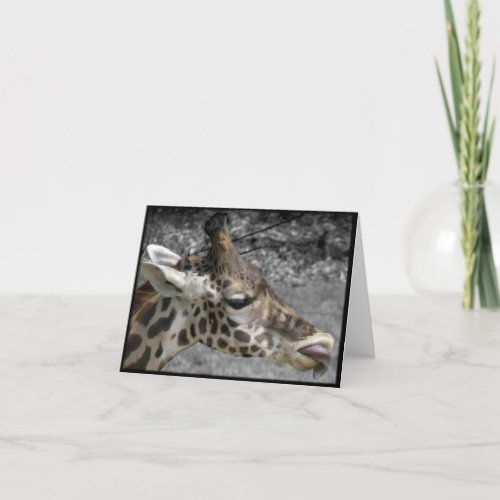 Funny Giraffe all occasion greeting note card