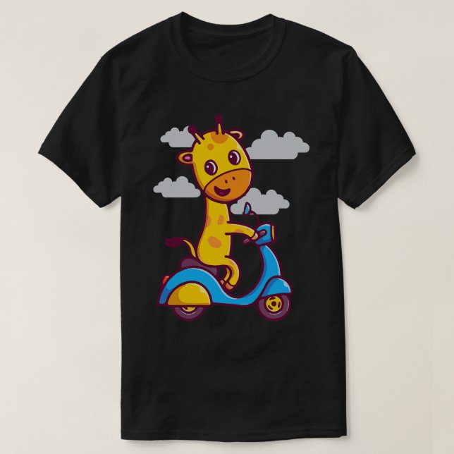 Funny Giraffe Art Lovely Cute Animal Men Women Boy T-Shirt (Design Front)