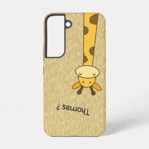 Funny giraffe asking for you from above samsung galaxy s22 case