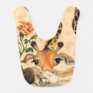Funny Giraffe Baby Bib