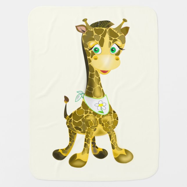 Funny Giraffe Baby Blanket - Choose Colors (Front)