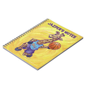 Funny Giraffe Basketball Player Notebook