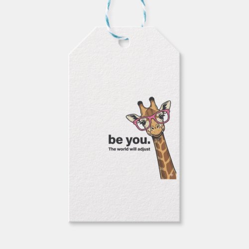 Funny Giraffe Be You Vintage Engraving Shirt Desig Gift Tags