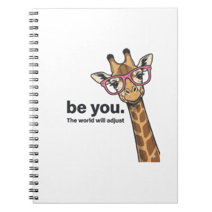 Funny Giraffe Be You Vintage Engraving Shirt Desig Notebook