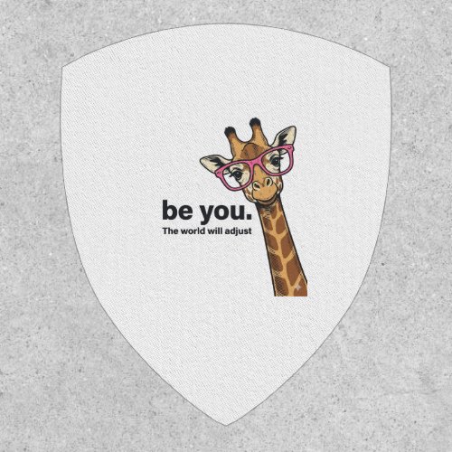 Funny Giraffe Be You Vintage Engraving Shirt Desig Patch