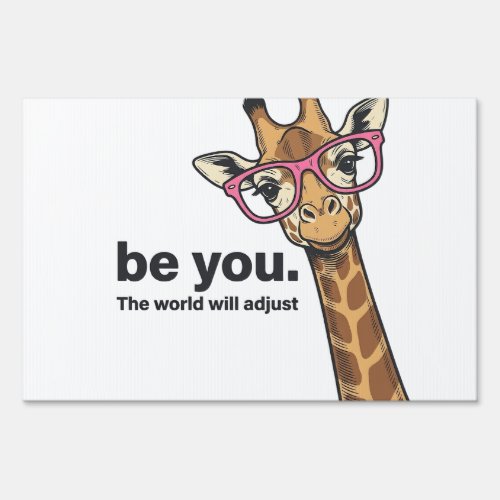 Funny Giraffe Be You Vintage Engraving Shirt Desig Sign