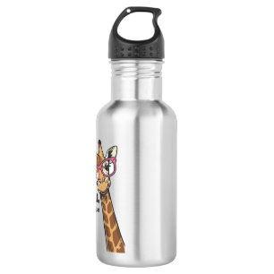 Funny Giraffe Be You Vintage Engraving Shirt Desig Stainless Steel Water Bottle