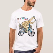 Funny giraffe bikebacking