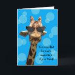 Funny Giraffe Birthday Card<br><div class="desc">Funny giraffe birthday card that is customizable with your personalized message.</div>