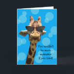 Funny Giraffe Birthday Card<br><div class="desc">Funny giraffe birthday card that is customizable with your personalized message.</div>