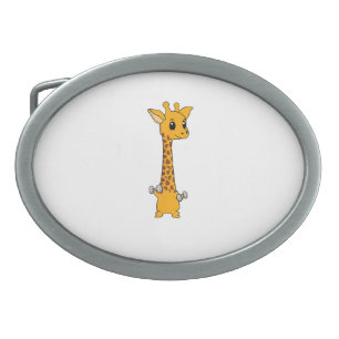 Funny Giraffe Camelopard Lifting Gym Motivation  Belt Buckle