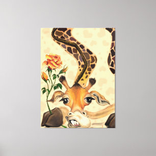Funny Giraffe Canvas Print