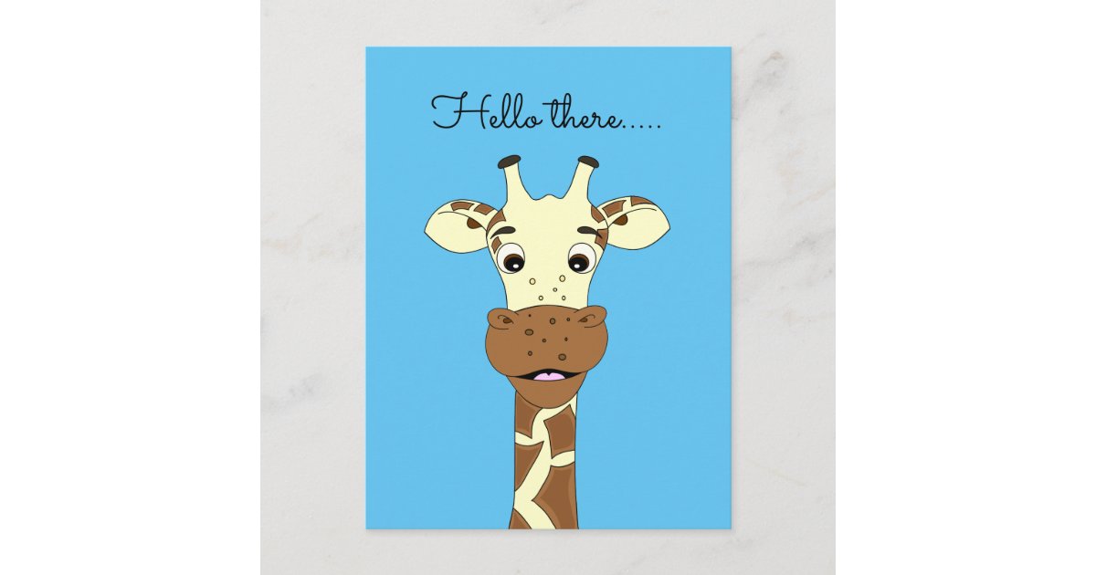 blue baby giraffe cartoon