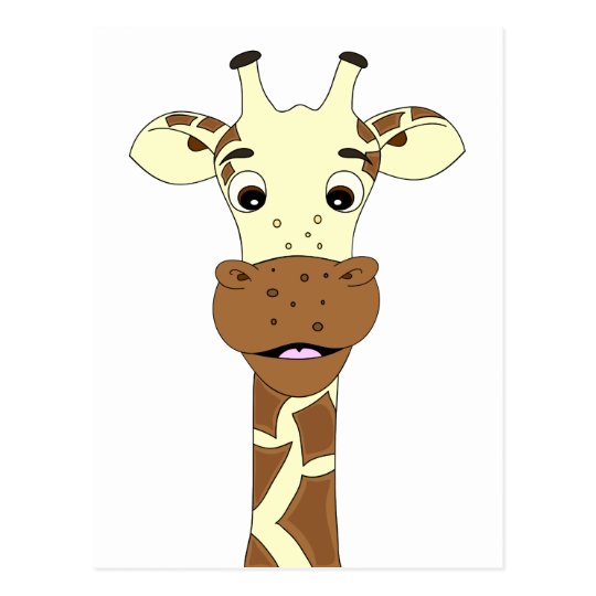 Funny giraffe cartoon kids postcard | Zazzle.com