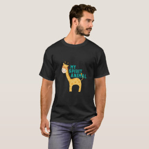 Funny Giraffe Cartoon My Spirit Animal T-Shirt