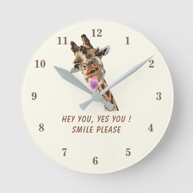 Funny Giraffe Clock (Front)