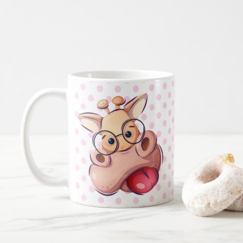 Funny Giraffe Collection _ Pink Coffee Mug