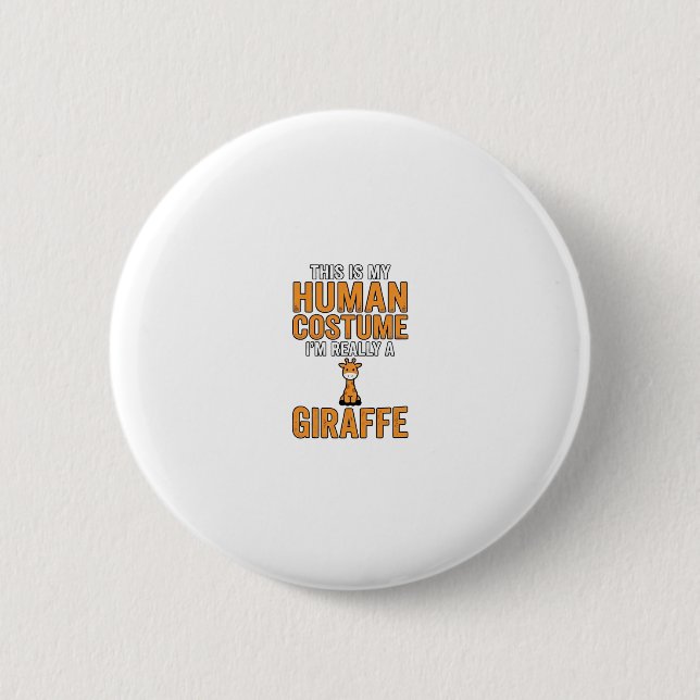 Funny Giraffe Costume Vector Shirt Design_1 Button (Front)