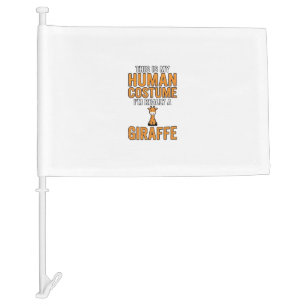 Funny Giraffe Costume Vector Shirt Design_1 Car Flag