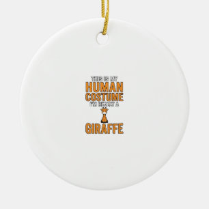 Funny Giraffe Costume Vector Shirt Design_1 Ceramic Ornament