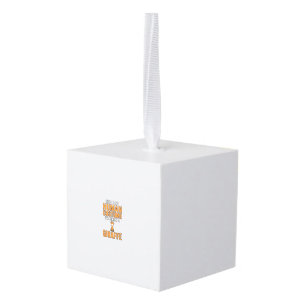 Funny Giraffe Costume Vector Shirt Design_1 Cube Ornament