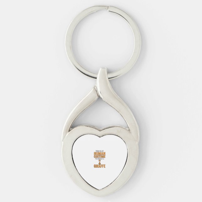Funny Giraffe Costume Vector Shirt Design_1 Keychain (Front)