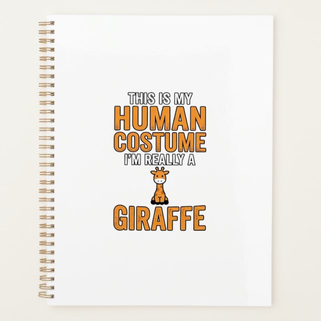 Funny Giraffe Costume Vector Shirt Design_1 Planner (Front)