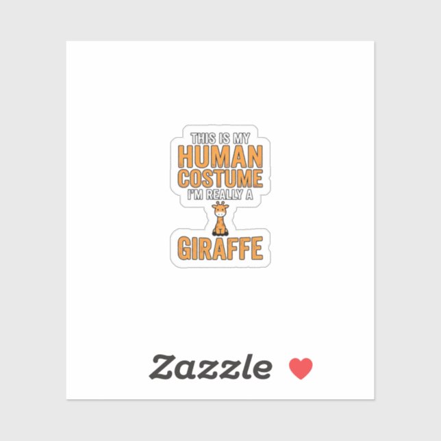 Funny Giraffe Costume Vector Shirt Design_1 Sticker (Sheet)