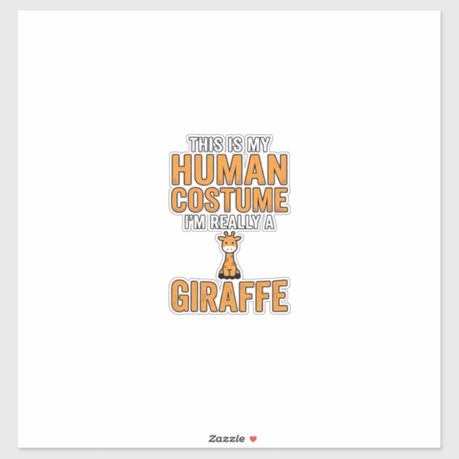 Funny Giraffe Costume Vector Shirt Design_1 Sticker (Sheet)