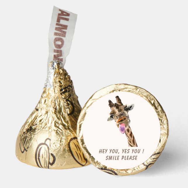 Funny Giraffe Custom Text Personalized Your Gift Hershey®'s Kisses® (Front)