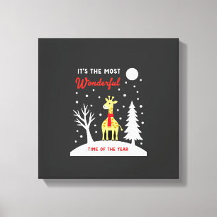 Funny Giraffe Design For Women Girls Safari Giraff Canvas Print