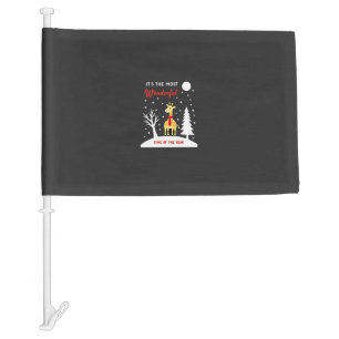 Funny Giraffe Design For Women Girls Safari Giraff Car Flag