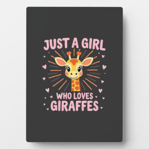 Funny Giraffe Design For Women Girls Safari Giraff Plaque