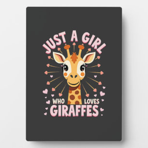 Funny Giraffe Design For Women Girls Safari Giraff Plaque