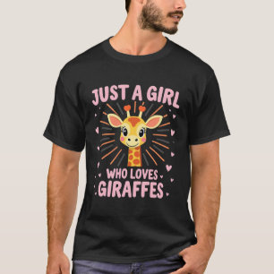 Funny Giraffe Design For Women Girls Safari Giraff T-Shirt