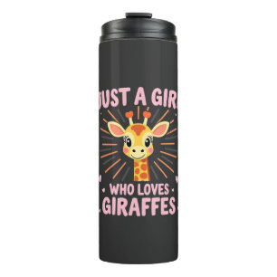 Funny Giraffe Design For Women Girls Safari Giraff Thermal Tumbler