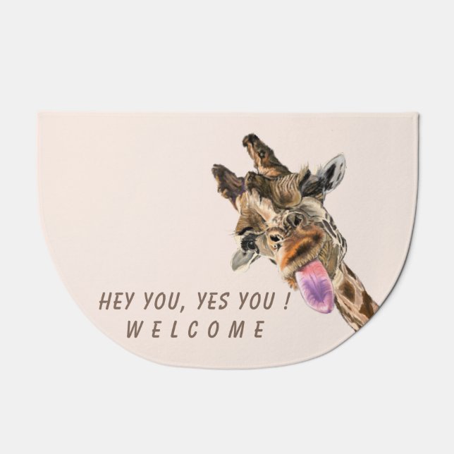 Funny Giraffe Doormat (Front)