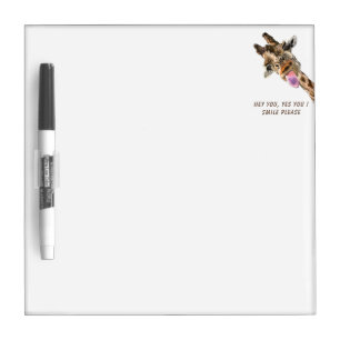 Funny Giraffe Dry Erase Board - Custom Text
