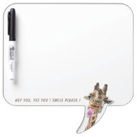 Funny Giraffe Dry Erase Board - Your Text
