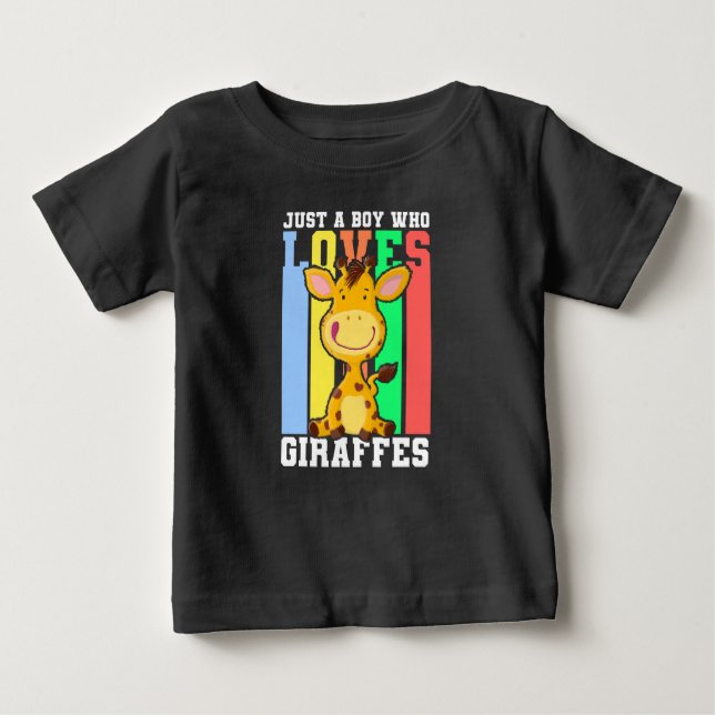 Funny Giraffe For Boys Baby T-Shirt (Front)