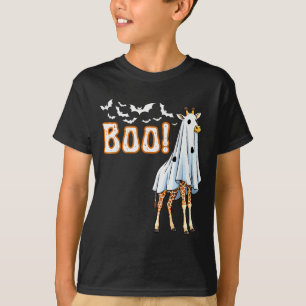 Funny Giraffe Ghost Boo Shirt Cute Animal Hallowee