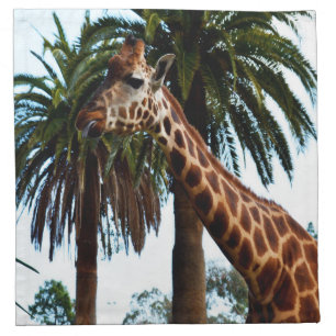 Funny Giraffe Giving A Raspberry, Cloth Napkin