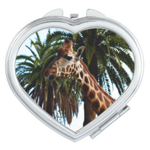 Funny Giraffe Giving A Raspberry, Compact Mirror