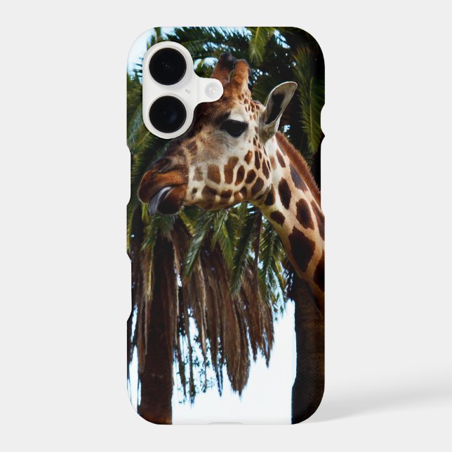 Funny Giraffe Giving A Raspberry, Iphone Case (Back)