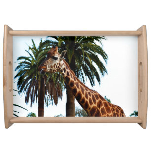 Funny Giraffe Giving A Raspberry, Serving Tray