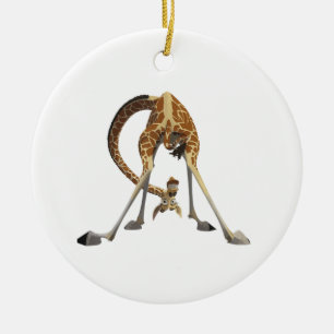 Funny Giraffe Graphic – Cute & Cool Design Animal Ceramic Ornament
