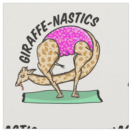 Funny giraffe gymnastics backbend fabric