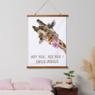Funny Giraffe Hanging Tapestry